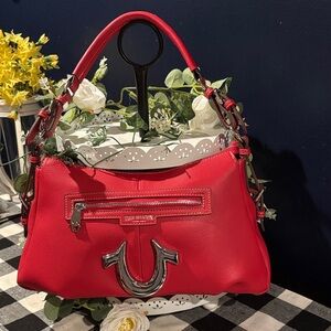 True Religion Bold Red Shoulder Bag